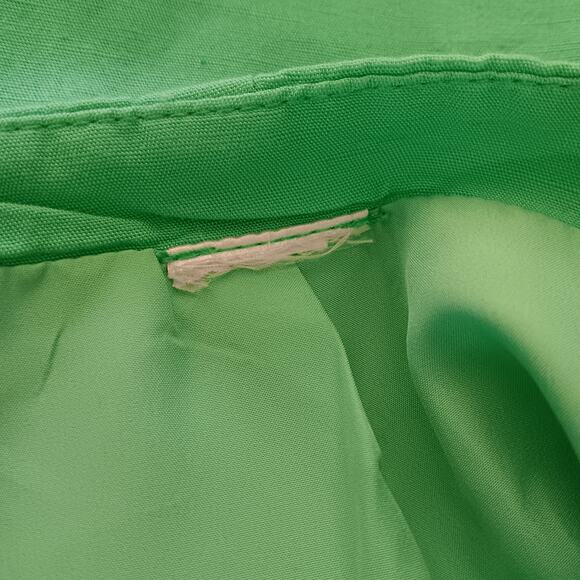 🍒 H&M Mini Skirt Fully Lined Size 6 Green Side Zipper and Side Front Slit - Picture 7 of 7